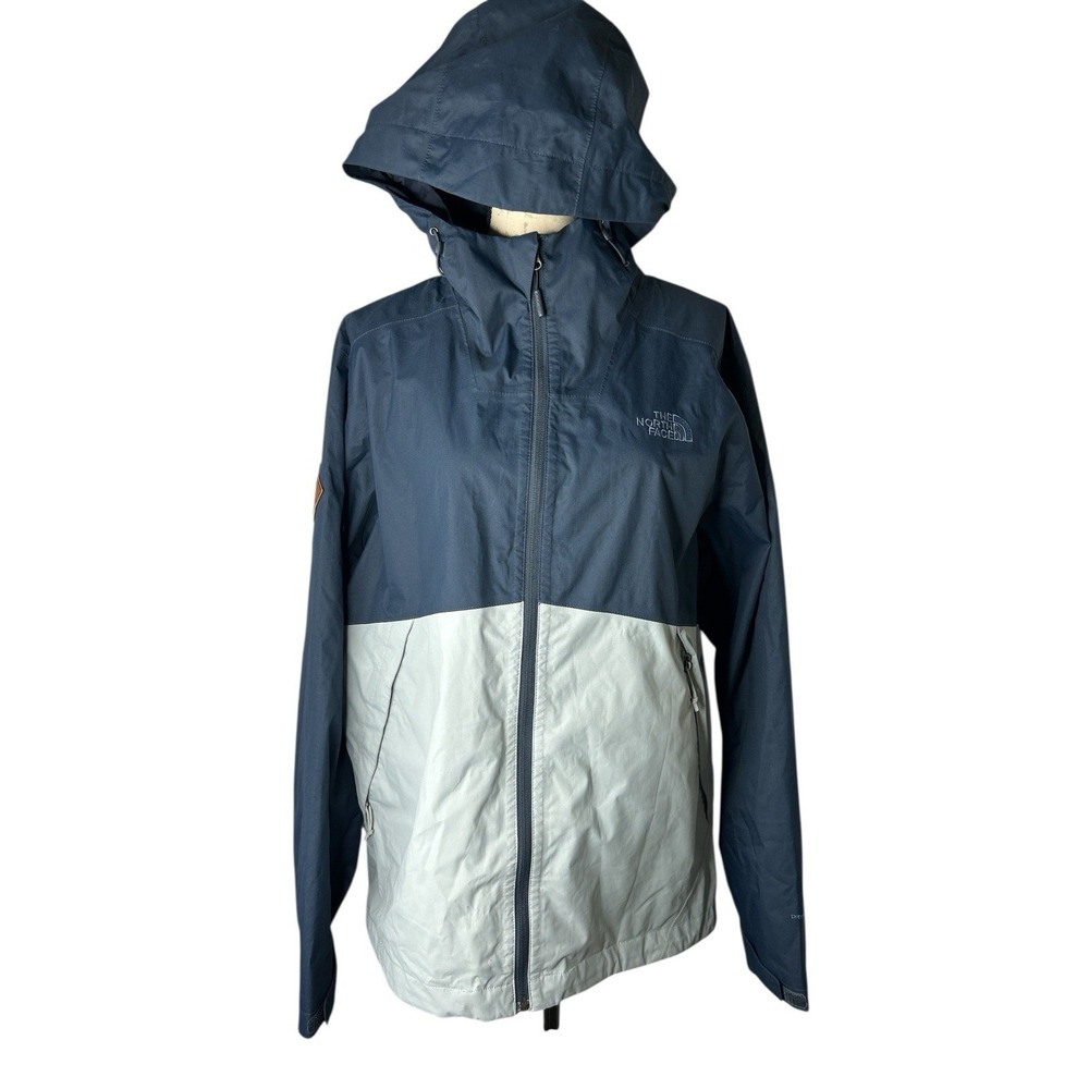 The North Face TNF DryVent Millerton Blue Full-Zip Lined Rain Jacket Men's L EUC